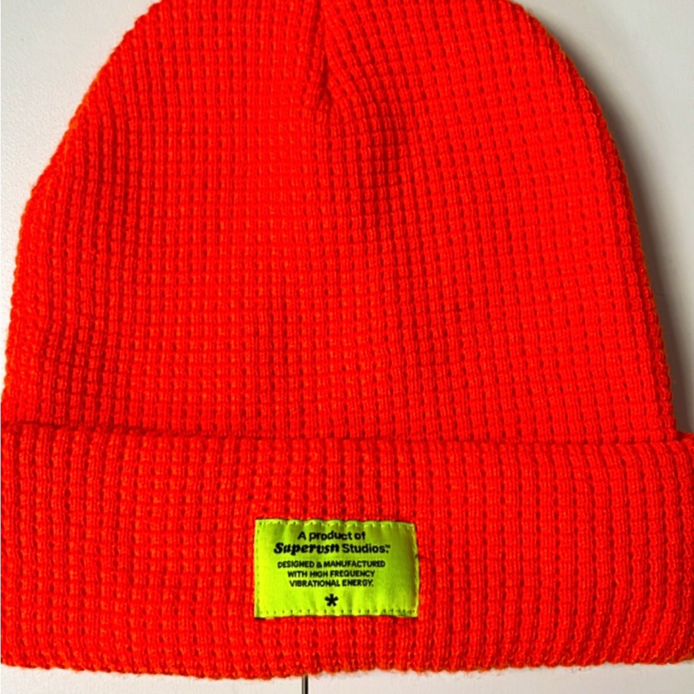 Vibrant orange Beanie by Supervsn